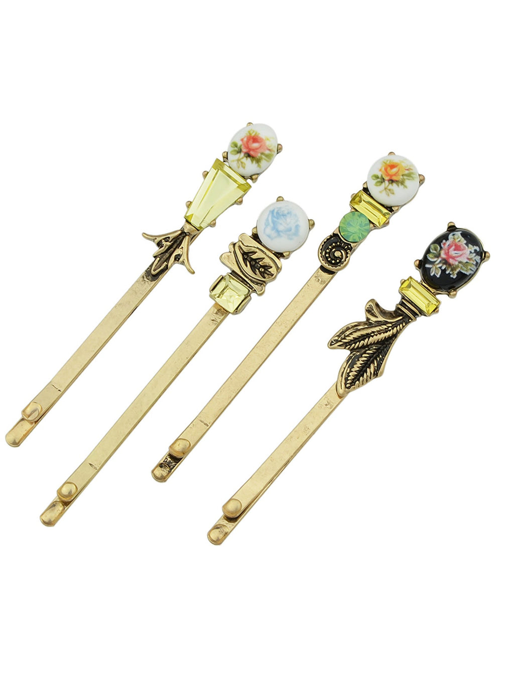 AU Post Hair Accessories 4pcs Antique Flower Hairgrips Hair Clips Hair Barrettes