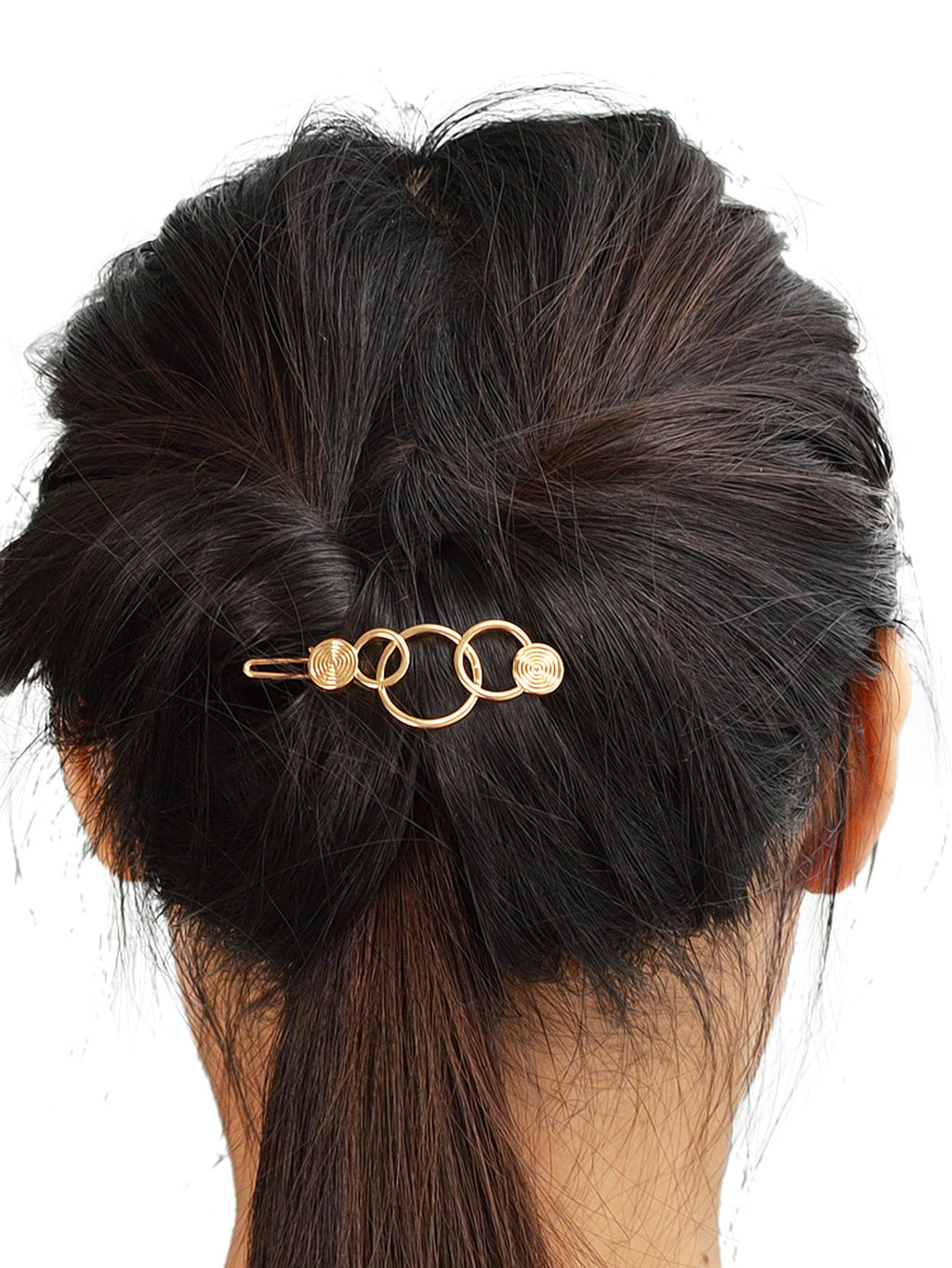 Gold Circle Metal Hairgrips Hair Clips Hair Barrettes Headwear Hair Accessories