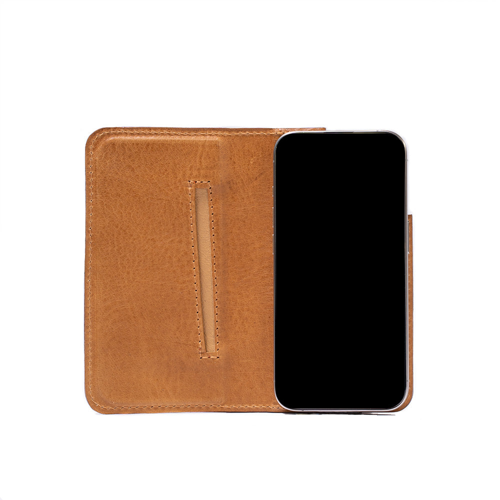 Leather Folio Case Wallet for iPhone 16 Series with MagSafe - The Minimalist 3.0